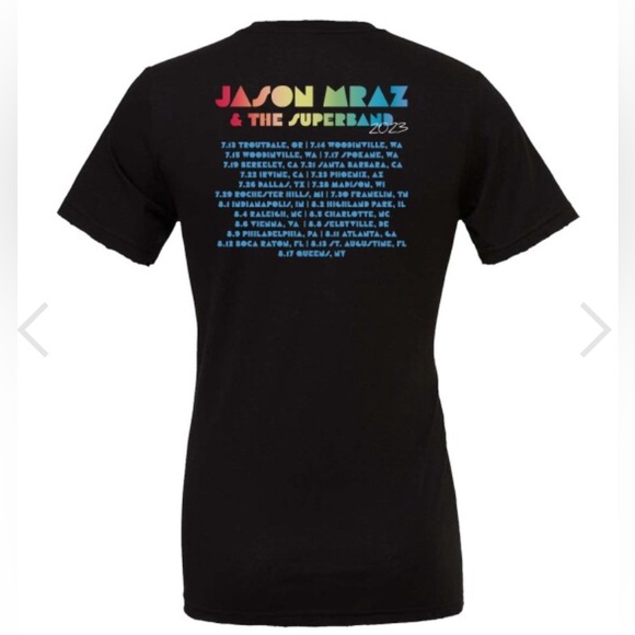 NWOT Unisex Jason Mraz Mystical Magical Rhythmical Radical Ride Tour Tee 2023 - Picture 2 of 5